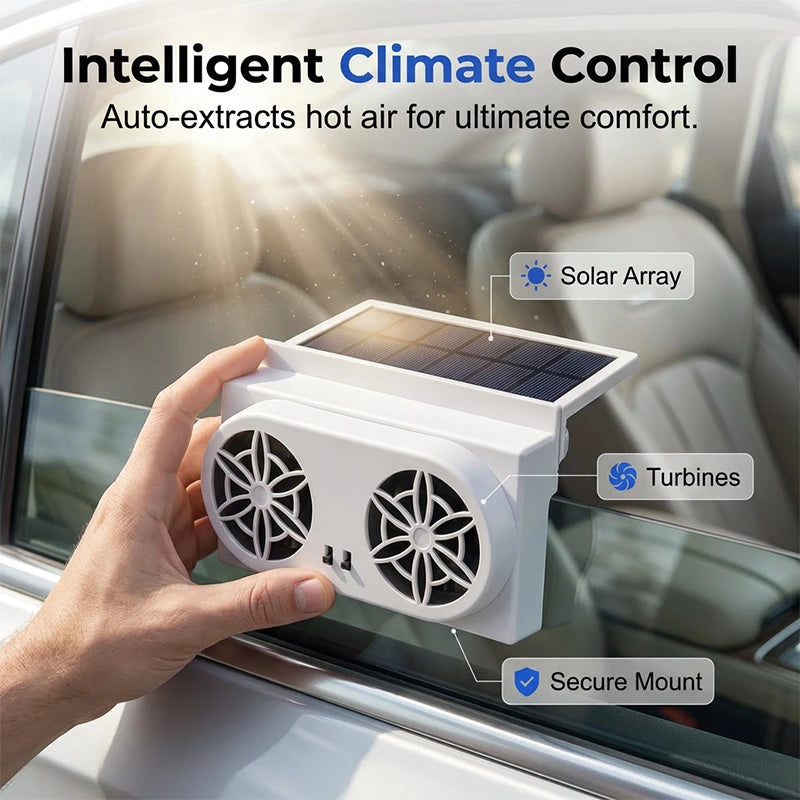 Solar Powered Car Ventilator Fan
