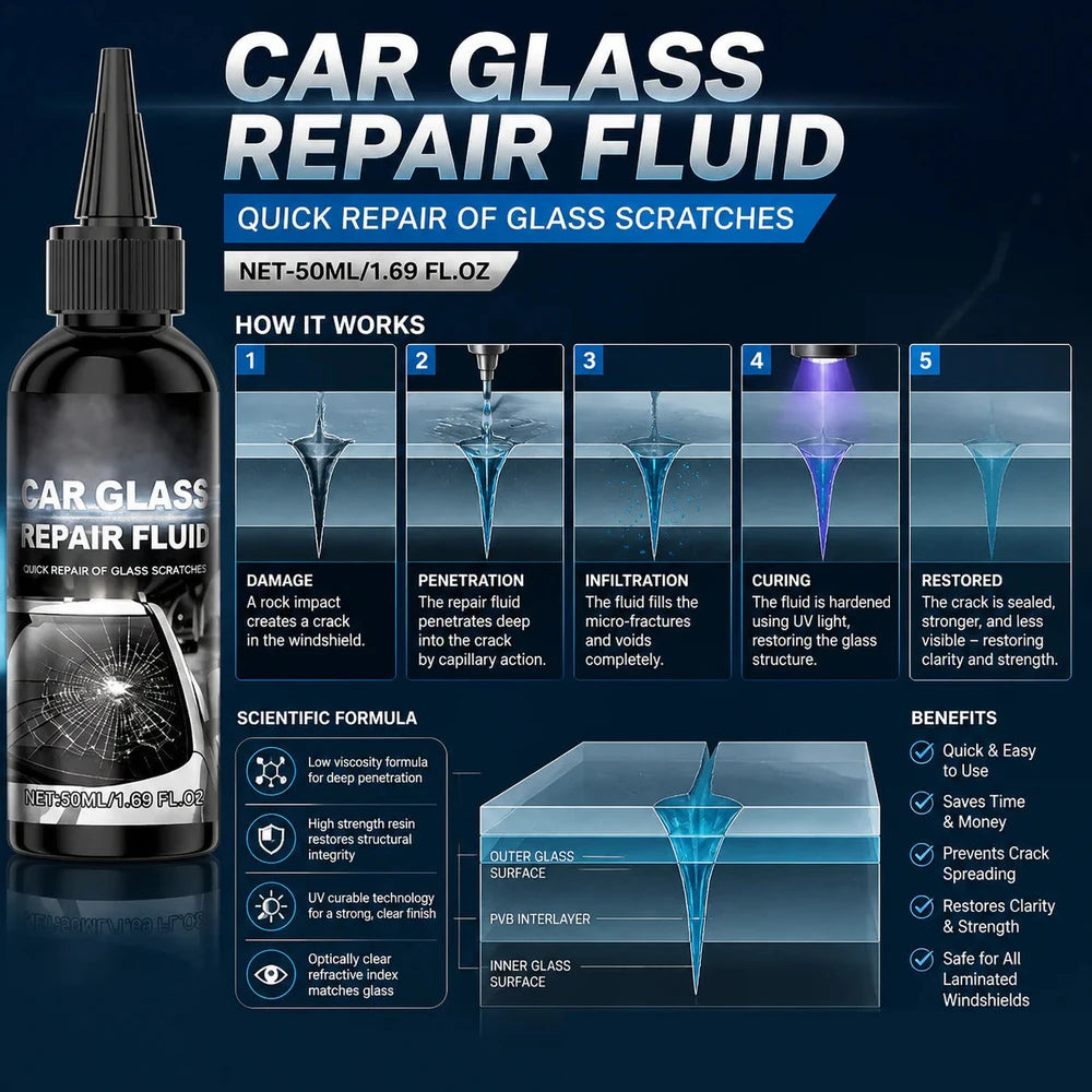 Windshield Crack and Chip Repair Kit