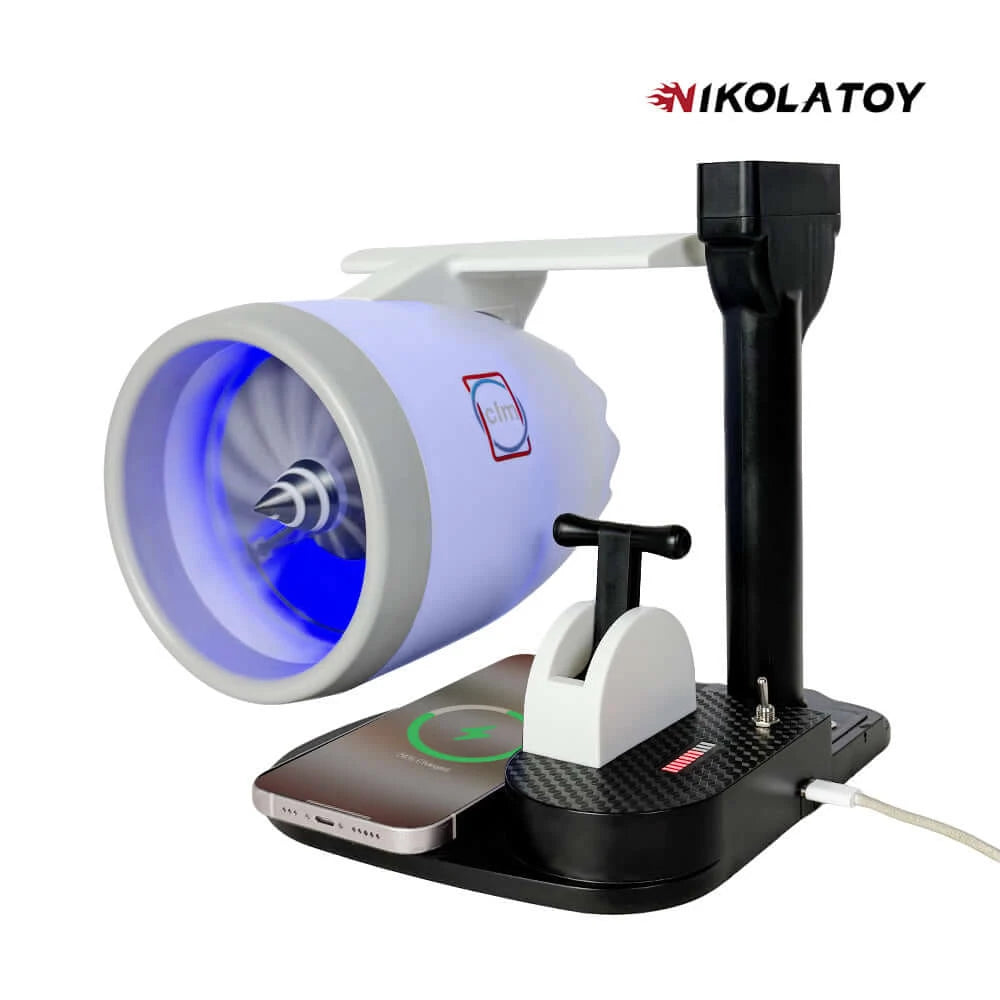 Desktop JetFan with Phone Charging Base