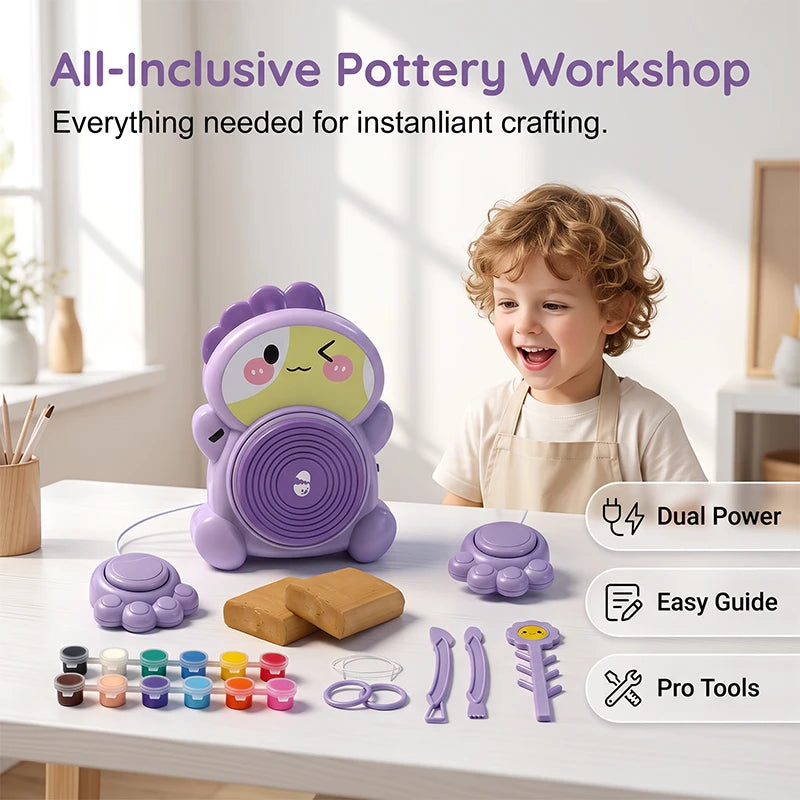 Mini Pottery Wheel DIY Kit For Kids