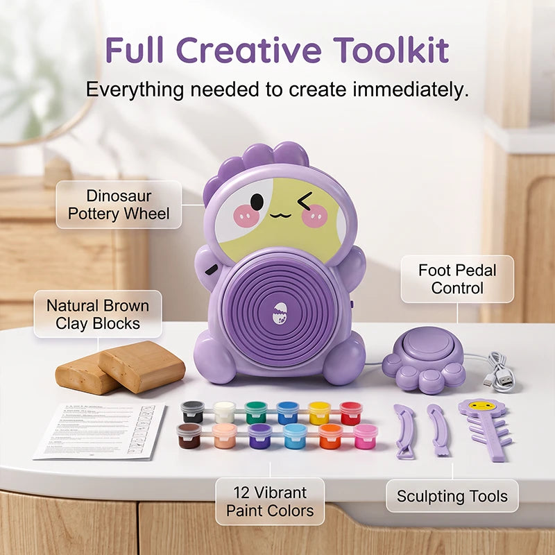 Mini Pottery Wheel DIY Kit For Kids