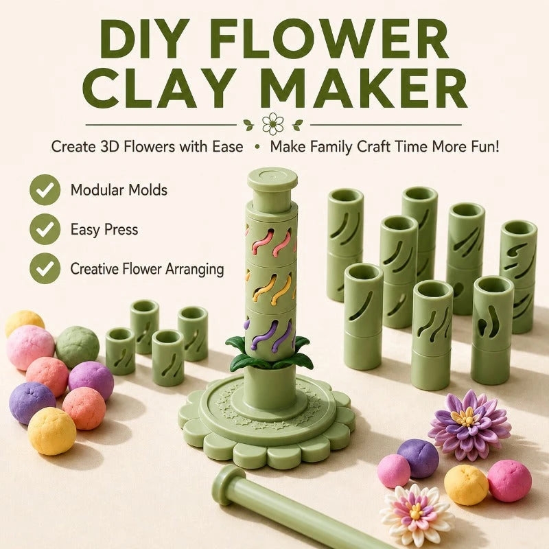 Clay Bloom Maker – 3D Flower Craft Kit