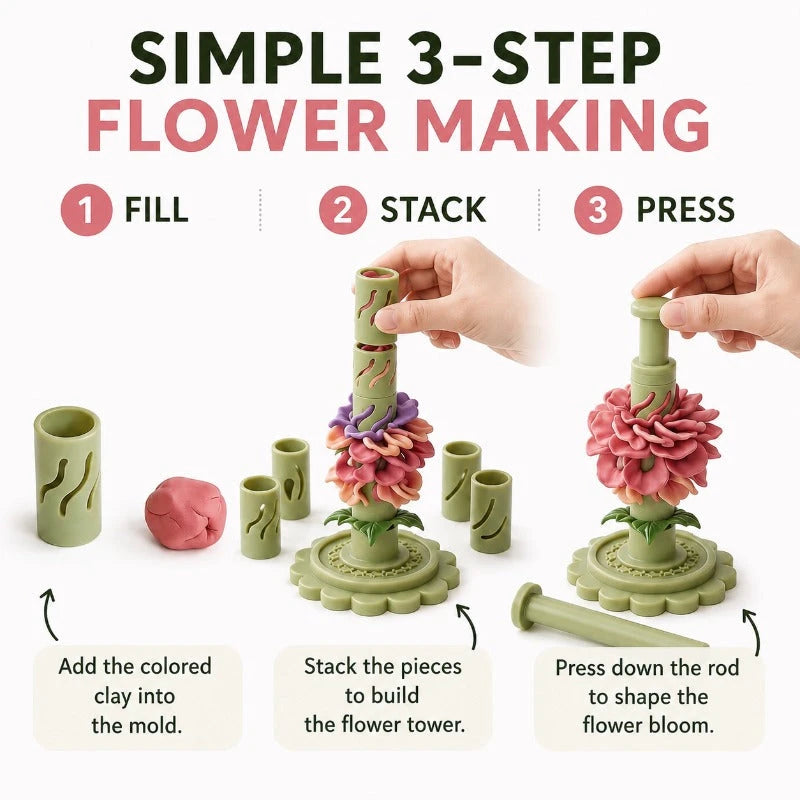 Clay Bloom Maker – 3D Flower Craft Kit