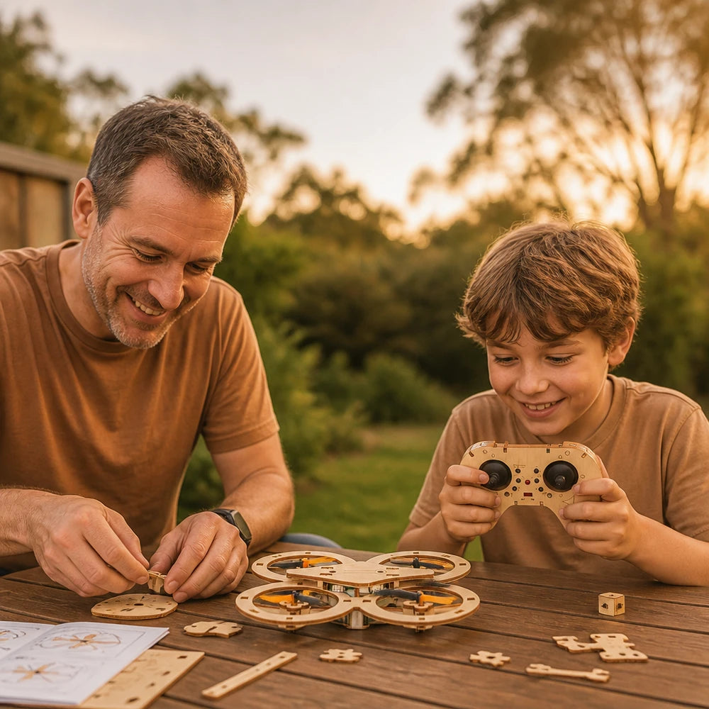 BuildFly DIY Wooden RC Quadcopter Kit