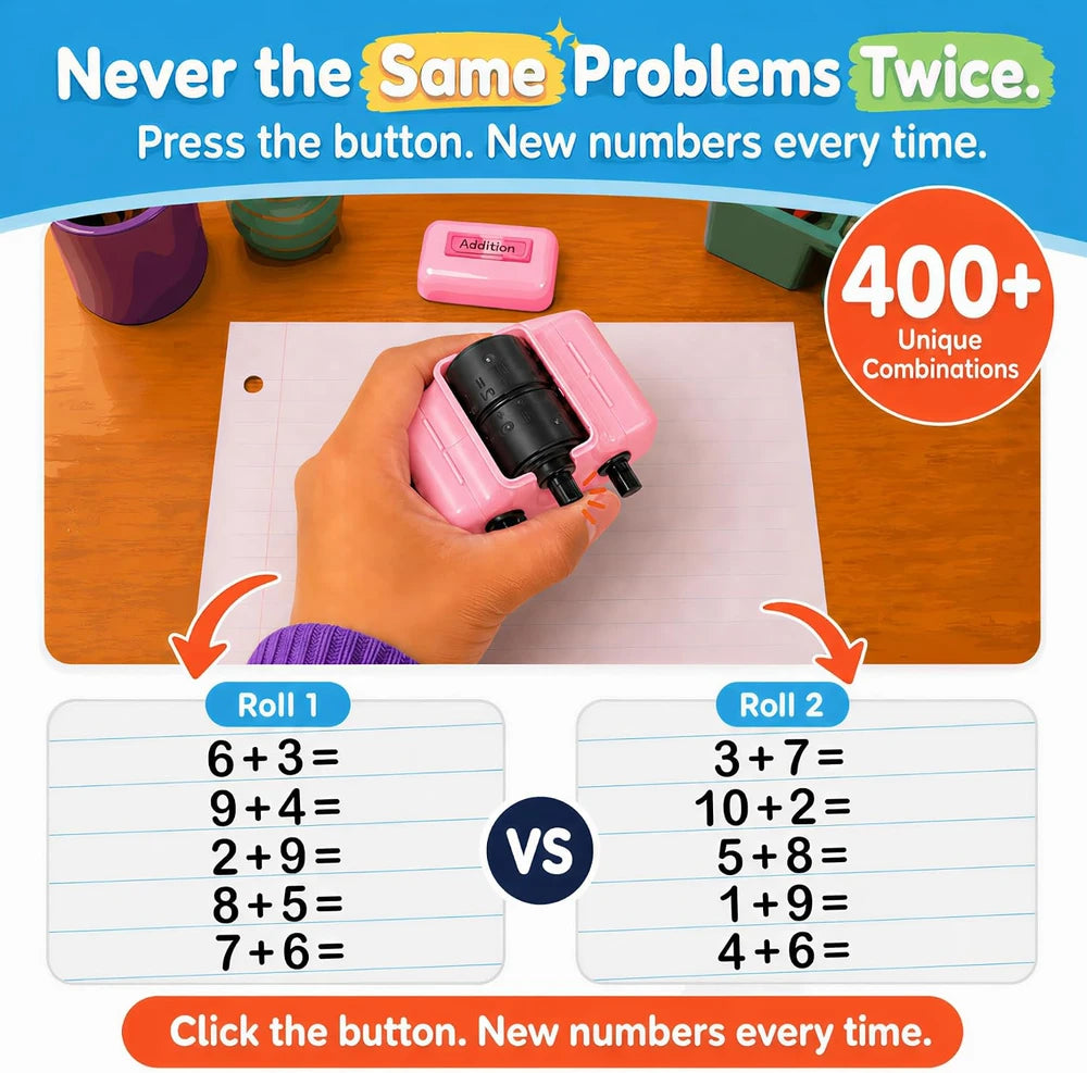 GoldenEgg Math Roller Stamp